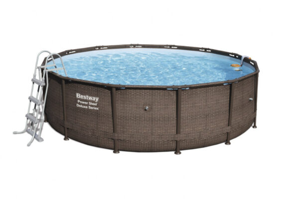Bazen s okvirom 14FT 427x107 cm Power Steel Deluxe Rattan S