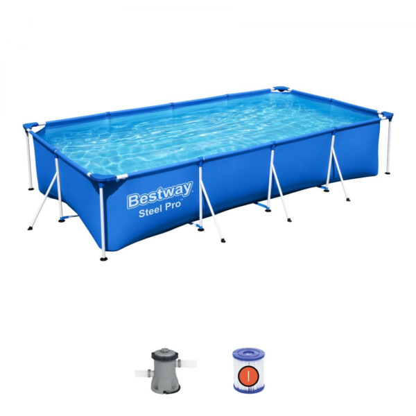 Bazen s okvirom Family Steel Pro 3u1 BESTWAY 400x211x81cm + Pumpa + Filter