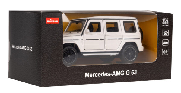 Mercedes-AMG G 63 bijeli RASTAR model 1:32 s metalnom karoserijom + ručno otvarajući dijelovi