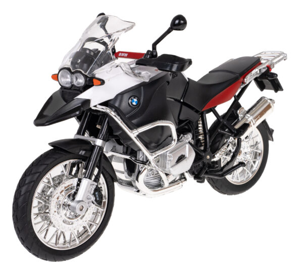 "Motocikl BMW R 1200 GS bijeli model RASTAR 1:9 s metalnom karoserijom."