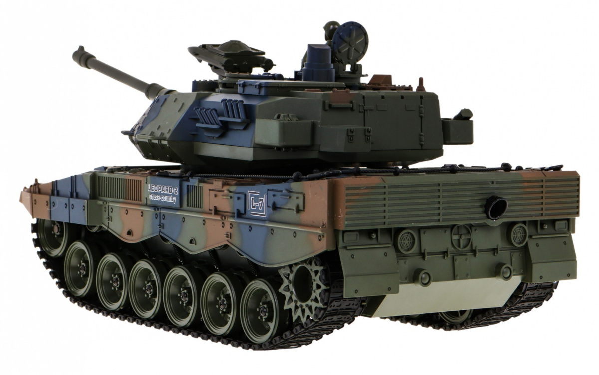 Daljinski upravljiv tenk Leopard 2A6 za djecu od 3 godine i više, zeleni, razmjera 1:18. Uključuje funkciju dima, 2,4 GHz daljinski upravljač i dodatnu opremu. 2 Daljinski upravljiv tenk Leopard 2A6 za djecu od 3 godine i više, zeleni, razmjera 1:18. Uključuje funkciju dima, 2,4 GHz daljinski upravljač i dodatnu opremu. - Slika 2
