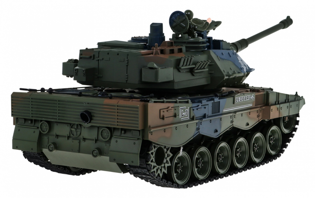 Daljinski upravljiv tenk Leopard 2A6 za djecu od 3 godine i više, zeleni, razmjera 1:18. Uključuje funkciju dima, 2,4 GHz daljinski upravljač i dodatnu opremu. 3 Daljinski upravljiv tenk Leopard 2A6 za djecu od 3 godine i više, zeleni, razmjera 1:18. Uključuje funkciju dima, 2,4 GHz daljinski upravljač i dodatnu opremu. - Slika 3