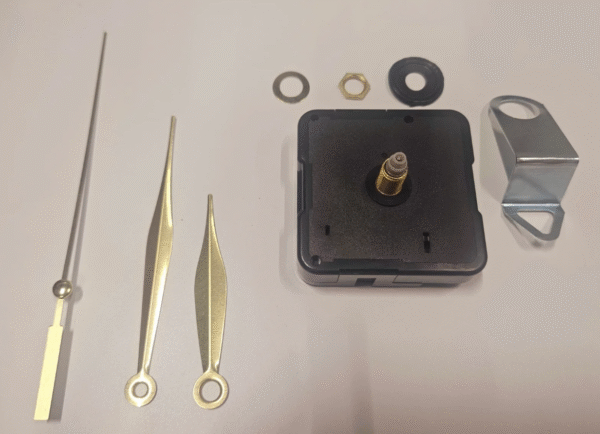 Mehanizam za sat nečujni 6mm - zlatne kazaljke S5