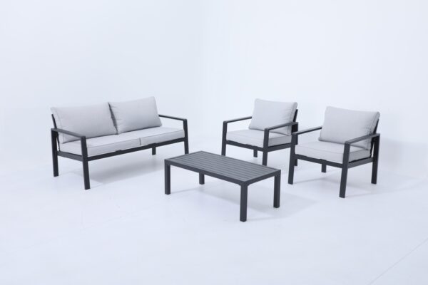 Aluminijski vrtni namještaj + dvije fotelje + stol