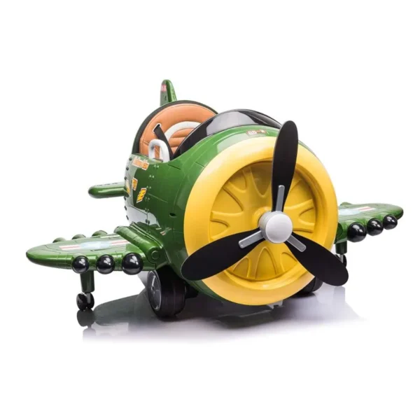 Električni dječji avion Eyas BJ20201 60W 12V, daljinski upravljač, zeleni