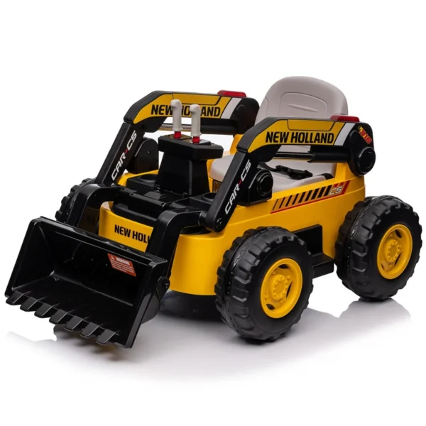 Dječji električni utovarivač za vožnju NEW Holland 12V 300W, žute boje