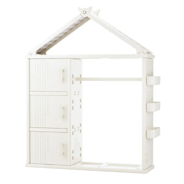 Naslovnica 57 Ormarić za dječju sobu, pribor uključen, HDPE materijal, više mogućnosti pohrane, bijela