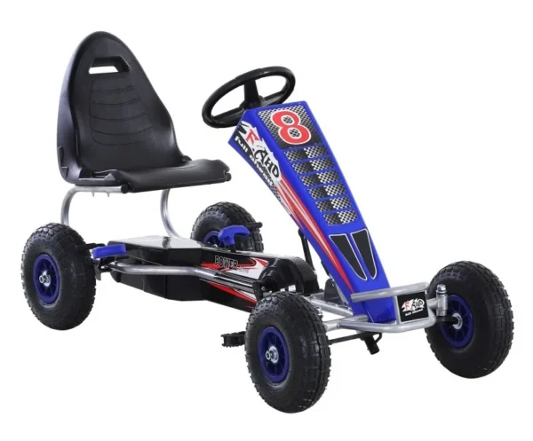 GO Kart s pedalama, za djecu od 6-15 godina, model F8-3, napuhani kotači, plava