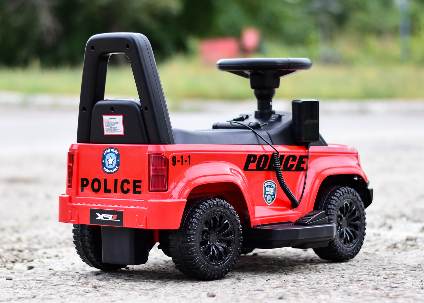Dječji policijski automobil, 30W 6V, s megafonom i glazbenim playerom, crveni 5 Dječji policijski automobil, 30W 6V, s megafonom i glazbenim playerom, crveni - Slika 5