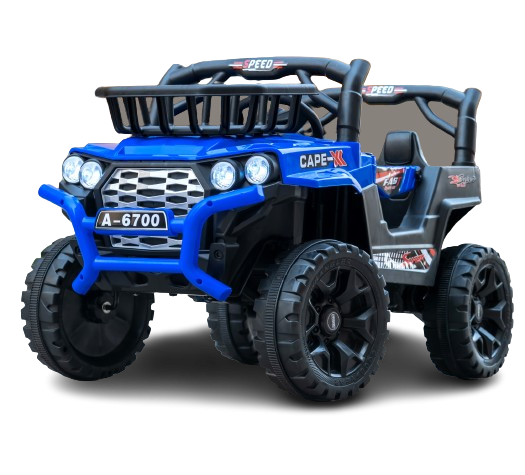 Dječji automobil, 4x4, Cape-X, 100W, 12V, udobno sjedalo od ekološke kože, plavo