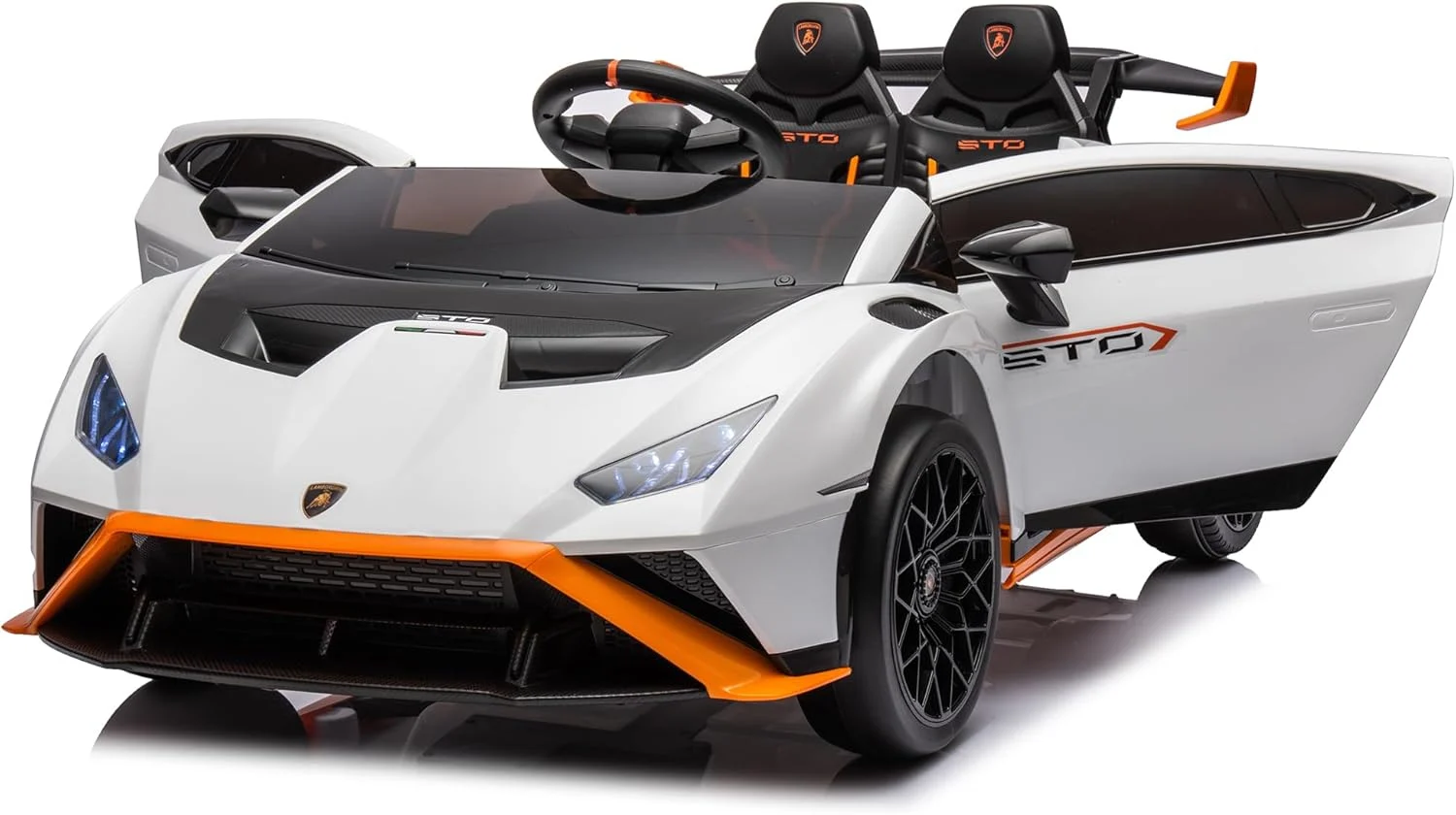 Lamborghini Huracan STO električni automobil za djecu, 12 V, 220 W, Drift način rada, premium značajke, bijela 3 Lamborghini Huracan STO električni automobil za djecu, 12 V, 220 W, Drift način rada, premium značajke, bijela - Slika 3