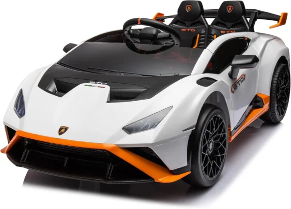 Naslovnica 41 Lamborghini Huracan STO električni automobil za djecu, 12 V, 220 W, Drift način rada, premium značajke, bijela