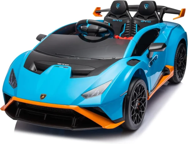 Lamborghini Huracan STO električni automobil za djecu, 12 V, 220 W, Drift način rada, premium značajke, plavi