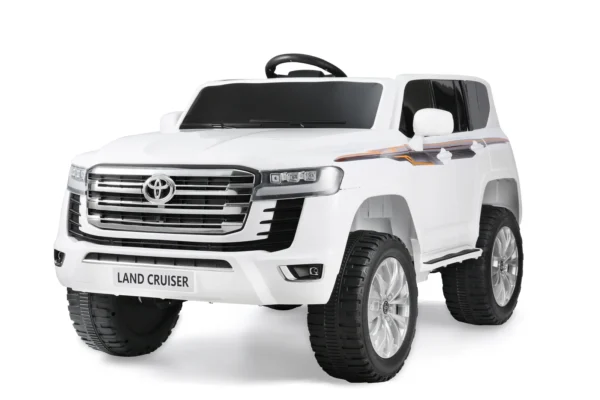 Električni dječji automobil s licencom Toyota Land Cruiser, 2 sjedala, 140W, 12V, PREMIUM, bijeli