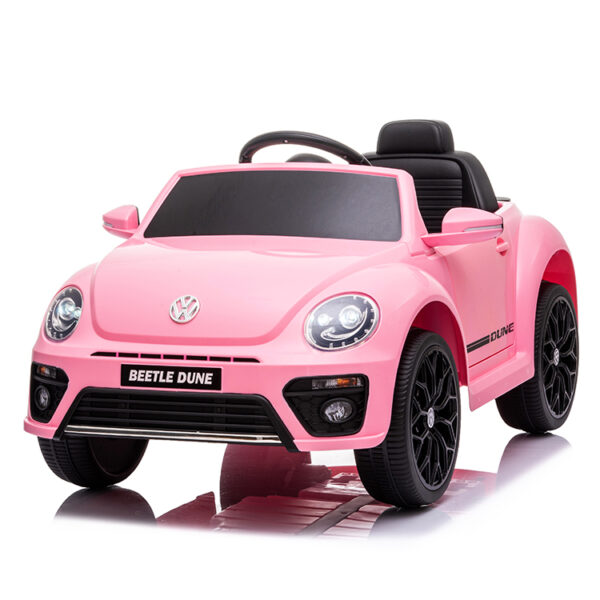 Naslovnica 44 Električni automobil VW Beetle Dune 60W 12V, funkcija ljuljanja, bluetooth, roza