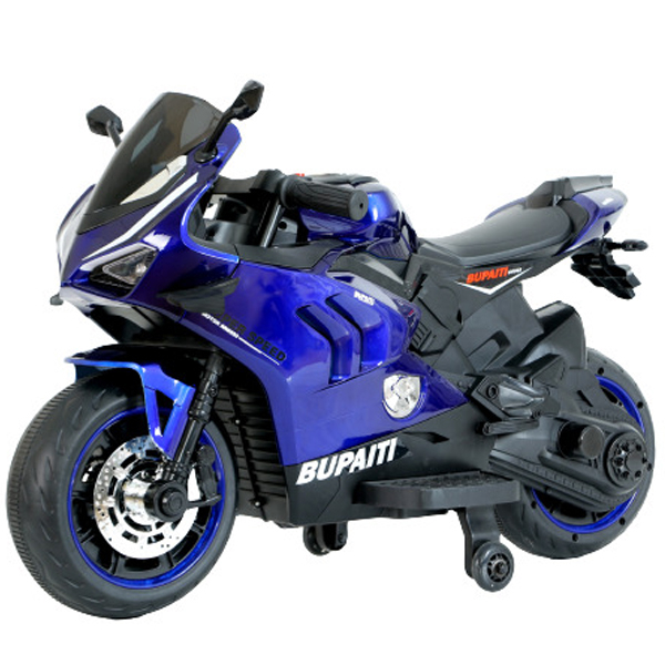 Dječji motocikl BDQ888, 70W 12V, EVA kotači, bluetooth, plavi