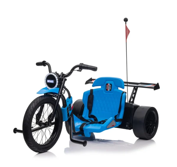 Motocikl za vožnju Drift-Trike, za djecu 5-12 godina, 500W, 24V, 10Ah, plavi