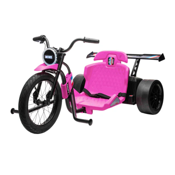 Motocikl za vožnju Drift-Trike, za djecu 5-12 godina, 500W, 24V, 10Ah, roza