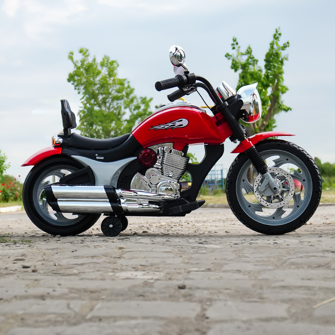 Električni motocikl za vožnju, za djecu 3-9 godina, BJF916, snaga 70W, tapecirano sjedalo, crvena 5 Električni motocikl za vožnju, za djecu 3-9 godina, BJF916, snaga 70W, tapecirano sjedalo, crvena - Slika 5