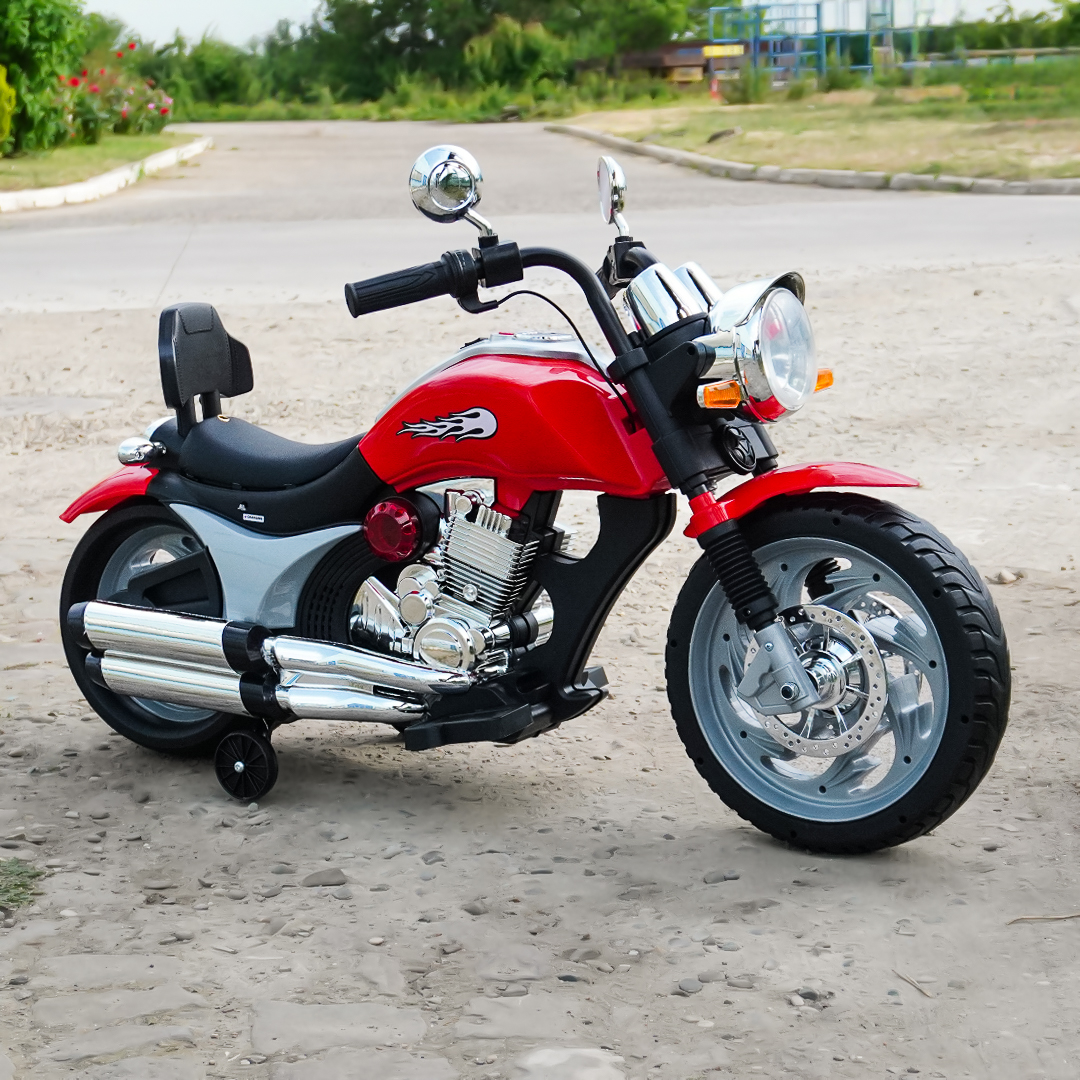 Električni motocikl za vožnju, za djecu 3-9 godina, BJF916, snaga 70W, tapecirano sjedalo, crvena 4 Električni motocikl za vožnju, za djecu 3-9 godina, BJF916, snaga 70W, tapecirano sjedalo, crvena - Slika 4