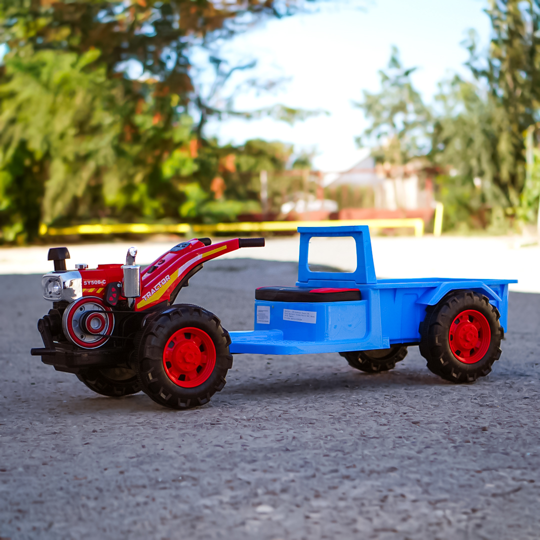 Dječji električni traktor 70W 12V s roditeljskim daljinskim upravljačem, plavi 3 Dječji električni traktor 70W 12V s roditeljskim daljinskim upravljačem, plavi - Slika 3