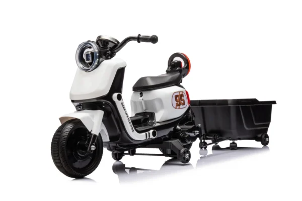 Dječji romobil, s odvojivom prikolicom, daljinskim upravljačem, model BJBTK3, 70W, bijeli