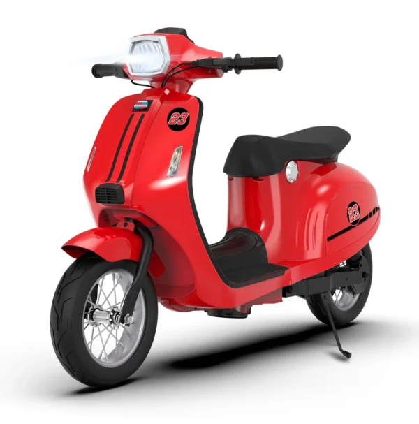 Dječji romobil Retro model, 350W, 24V 10Ah, napuhani kotači, crveni