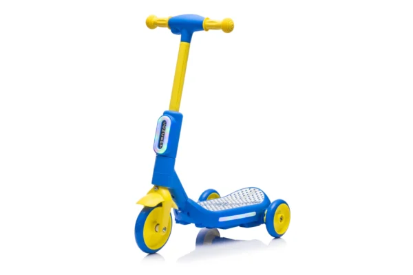 Električni skuter sa svjetlima za djecu, 3 kotača, stabilan, Aquamist, 30W, 6V 4.5Ah, plavi