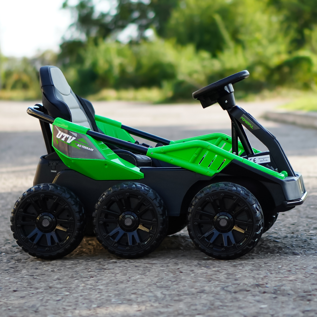 Električni UTV za djecu MoonRider, 6x6, 180W, 24V, premium, zeleni 5 Električni UTV za djecu MoonRider, 6x6, 180W, 24V, premium, zeleni - Slika 5