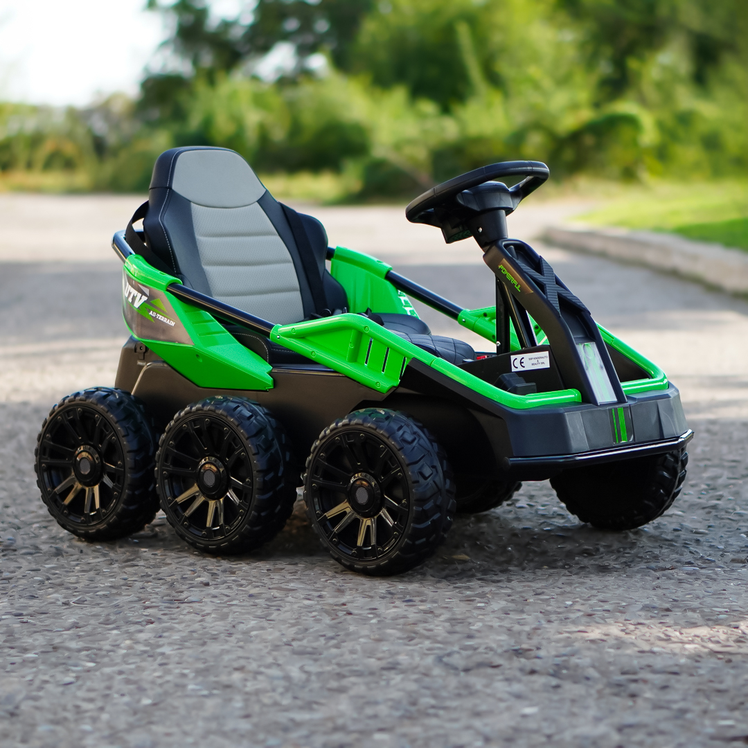 Električni UTV za djecu MoonRider, 6x6, 180W, 24V, premium, zeleni 4 Električni UTV za djecu MoonRider, 6x6, 180W, 24V, premium, zeleni - Slika 4