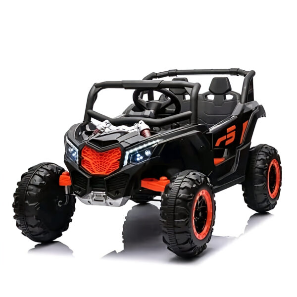 Warrior 4x4 crni UTV, vrhunski 12V avanturistički terenac za djecu