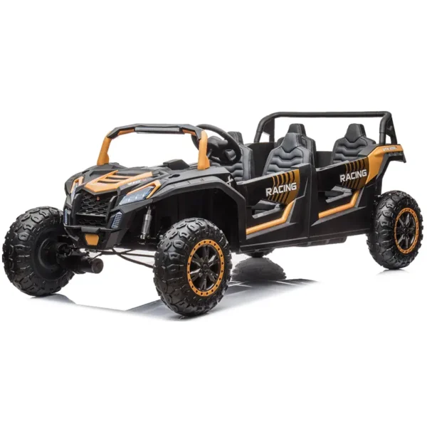 Naslovnica 48 Električni UTV za vožnju s 4 sjedala, 600 W, 24 V, 14 Ah, premium, žuti
